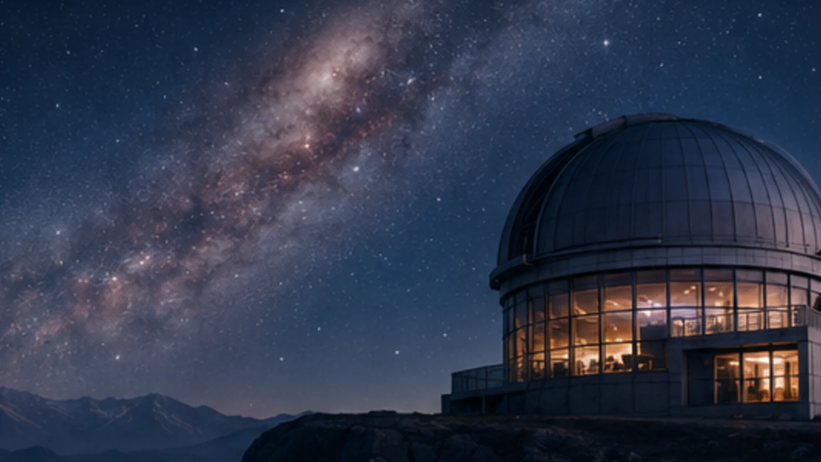 Observatory beneath the night sky